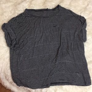 Black and white striped brandy top